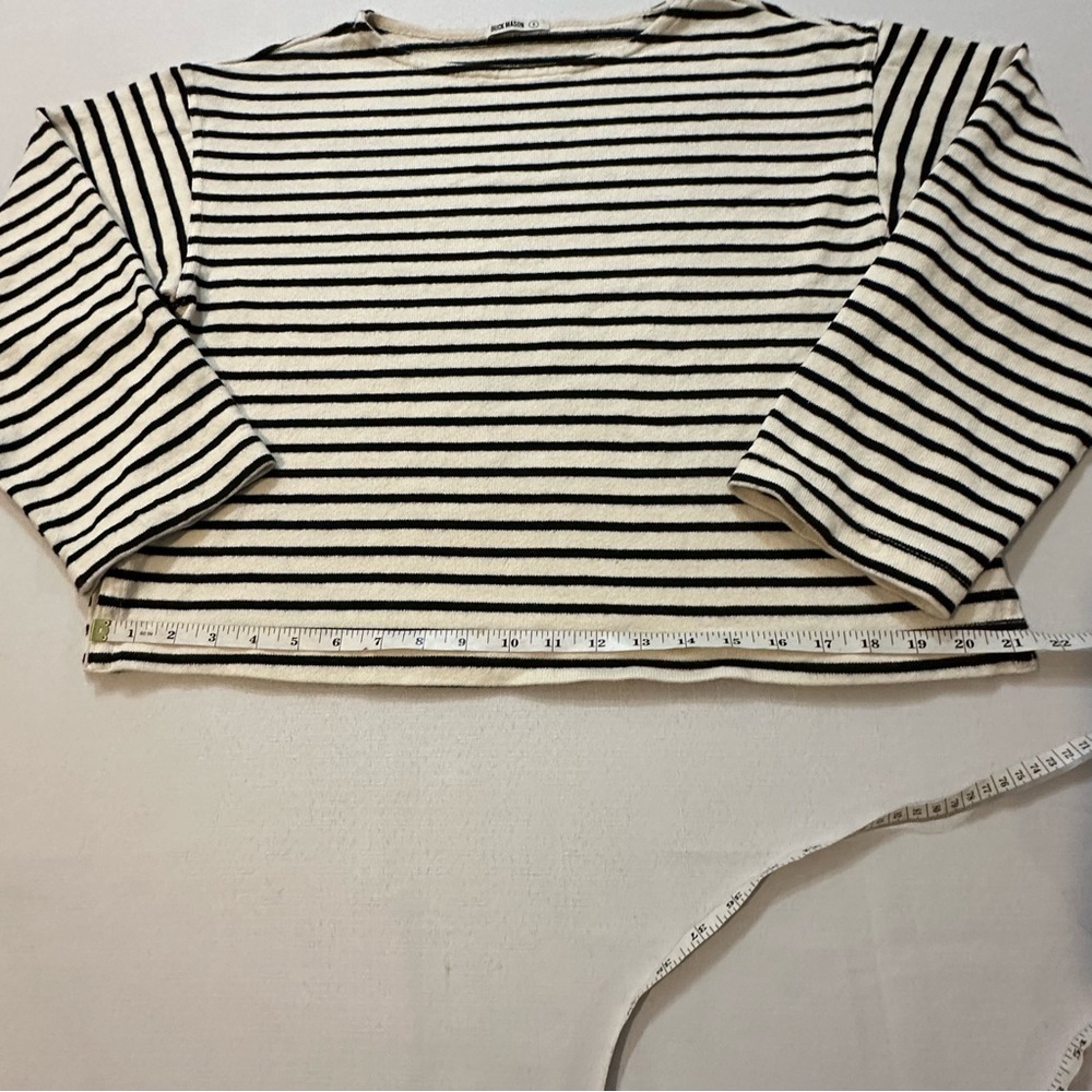 Buck Mason Striped Long Sleeve Tee Size Small - Picture 6 of 12